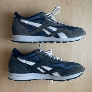 Navy blue Reebok sneakers